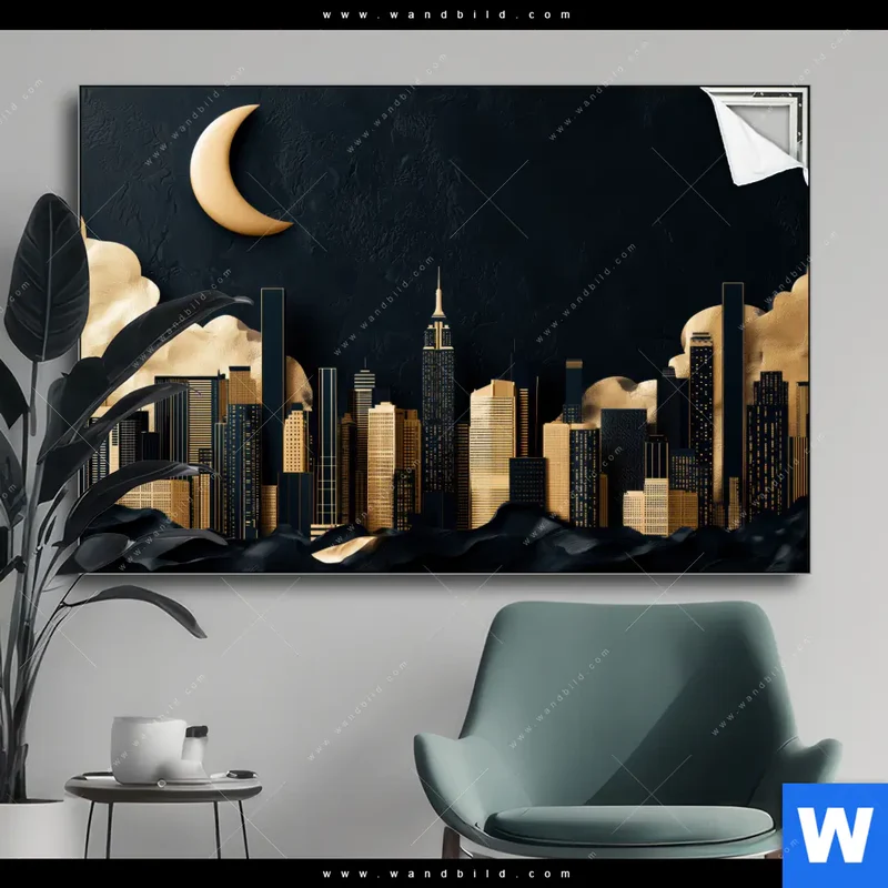 Spannbild | Golden City Dreams | Querformat