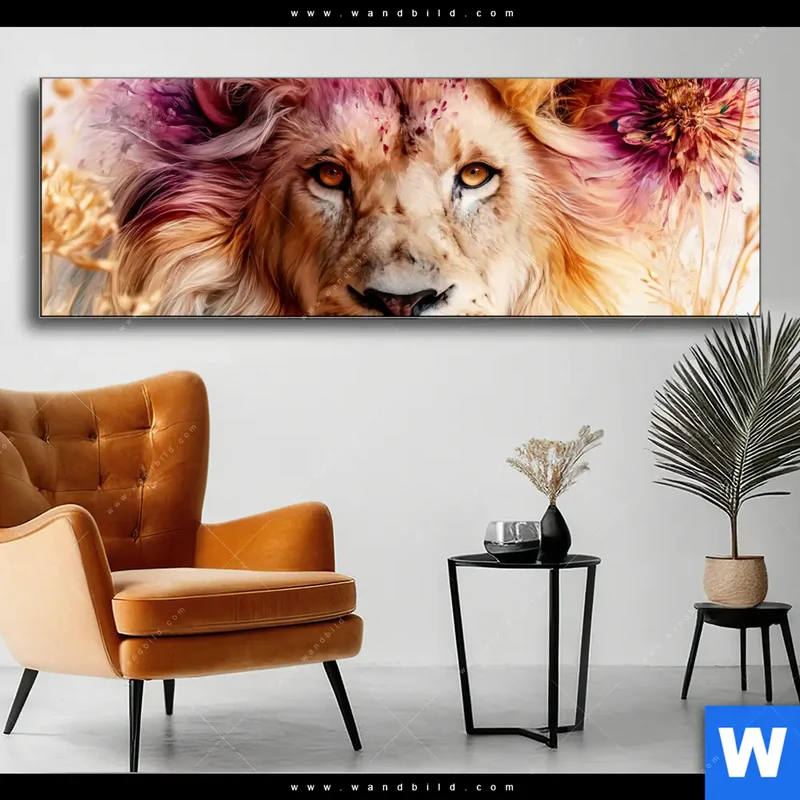 Wechselmotiv | Florale Stärke – Der Löwe | Panorama