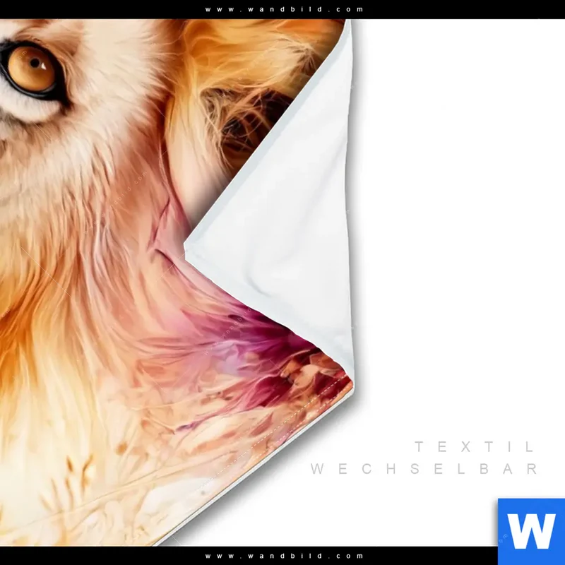 Wechselmotiv | Florale Stärke – Der Löwe | Hochformat
