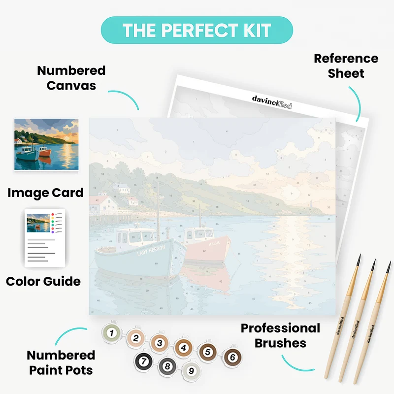 Watsons Bay Fishing Boats - Paint by Numbers Kit