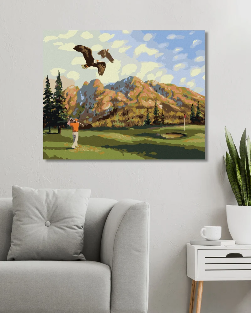 Diamond painting - GOLFER UND ADLER (D. RUSTY RUST)