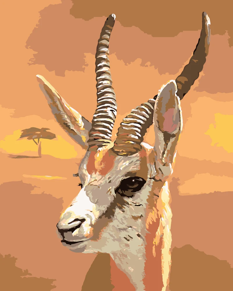 Diamond painting - GAZELLE (D. RUSTY RUST)