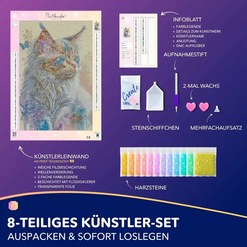 Diamond Painting - Zartes Kätzchen