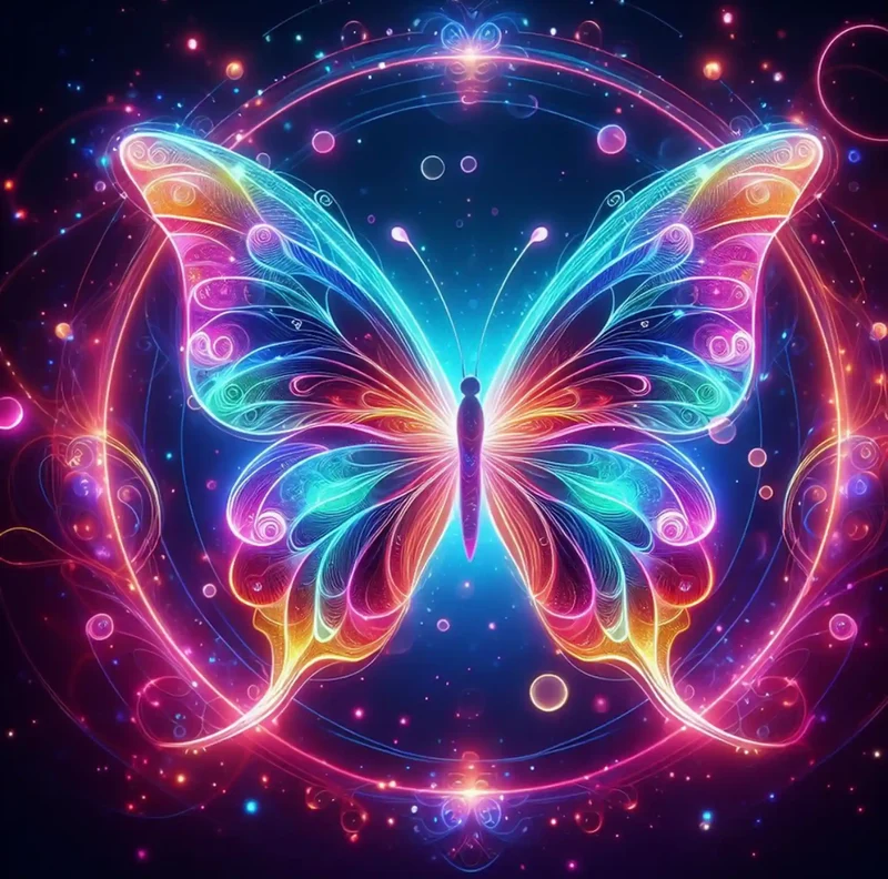 Diamond Painting Leuchtbild Special - Circle of Butterfly