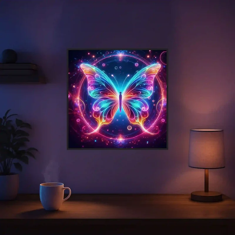 Diamond Painting Leuchtbild Special - Circle of Butterfly