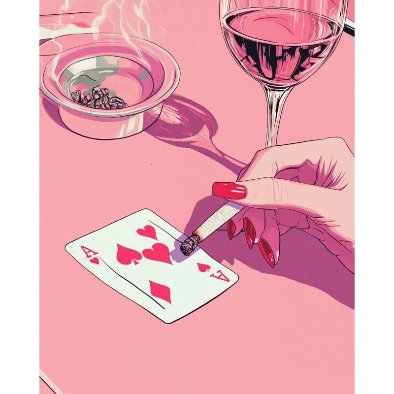 Rosa Pokertisch
