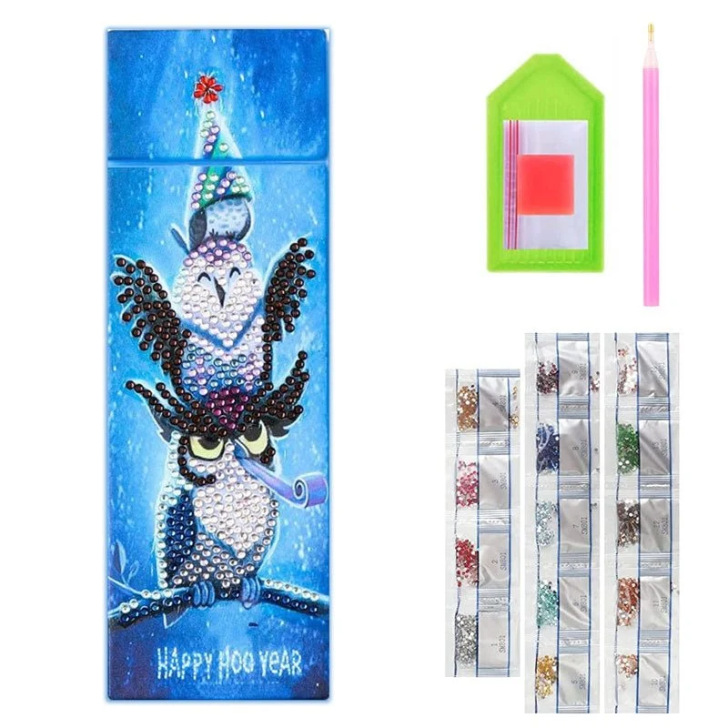 Diamond Painting Stiftebox Eulen