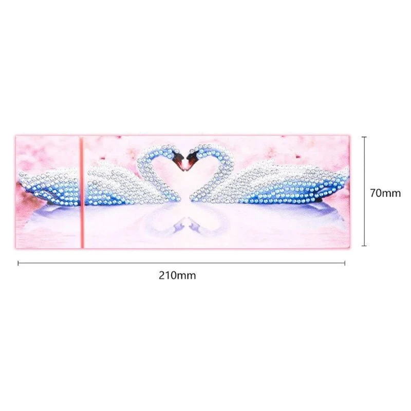 Diamond Painting Stiftebox Schwan Herz