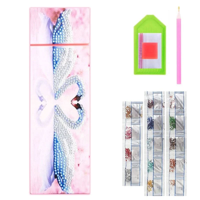 Diamond Painting Stiftebox Schwan Herz