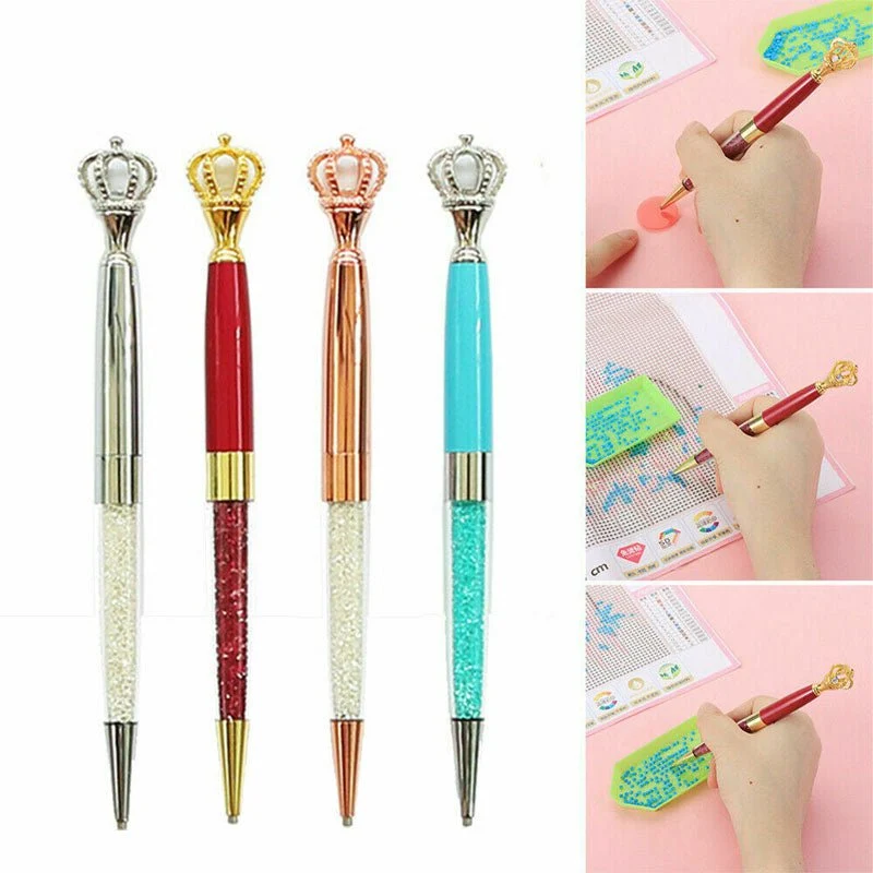 Diamond Painting Stift Krone Edelstahl in 4 Farben Zubehör