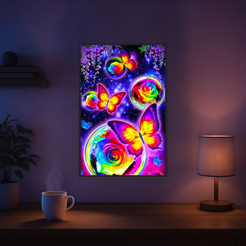 Diamond Painting AB Special - Schmetterlingstanz im Mondschein