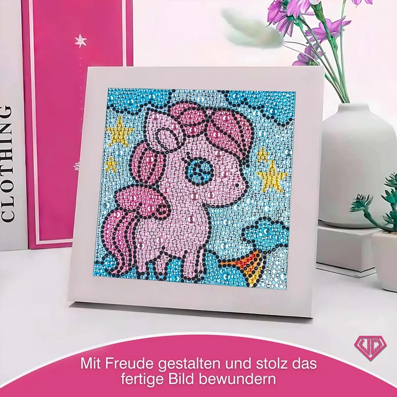 5D Diamond Painting Sternenschweif-Einhorn mit Strasssteinchen