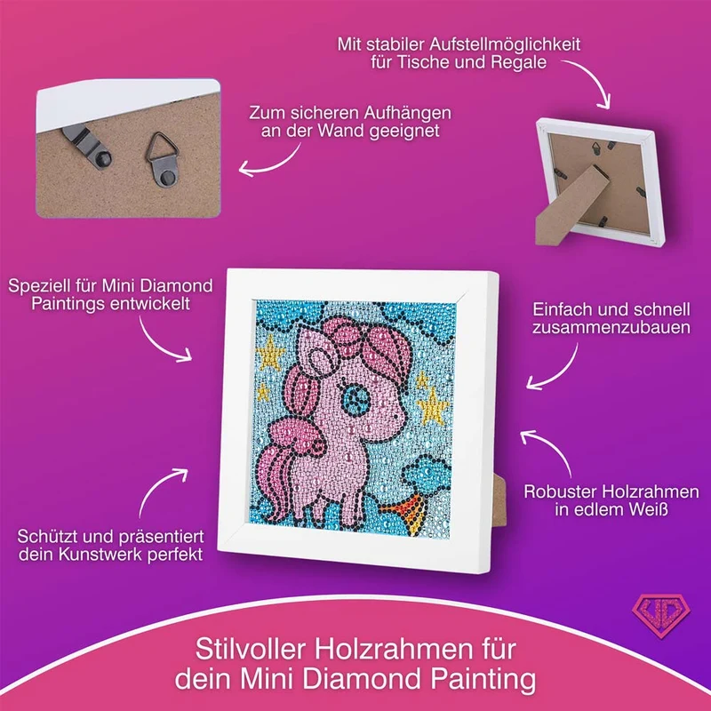 5D Diamond Painting Sternenschweif-Einhorn mit Strasssteinchen