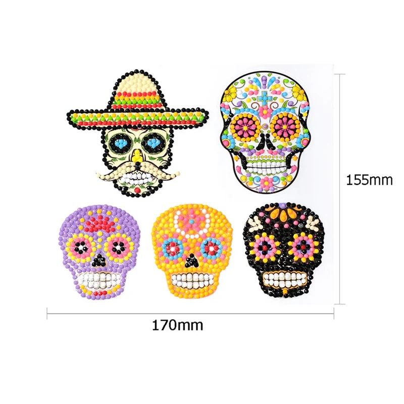 5D Diamond Painting Sticker Set Schädel