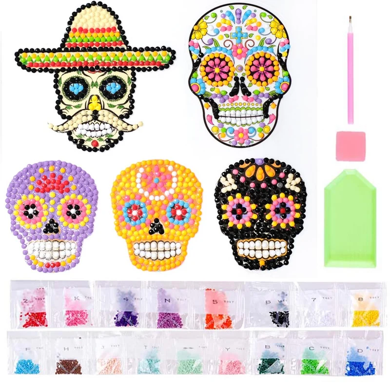 5D Diamond Painting Sticker Set Schädel