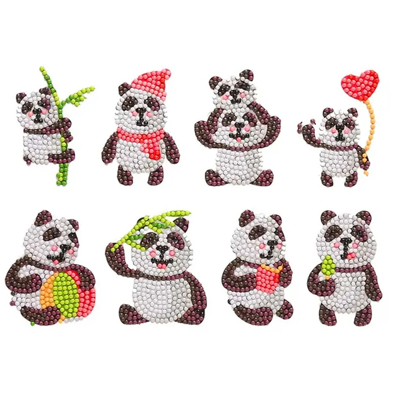 5D Diamond Painting Sticker Set Pandas