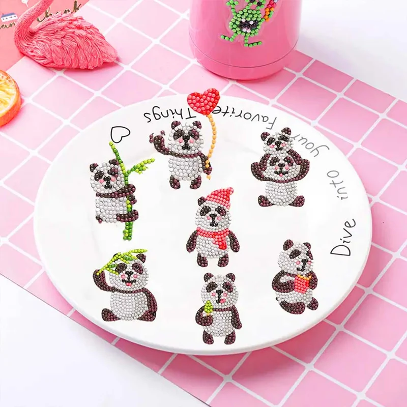 5D Diamond Painting Sticker Set Pandas