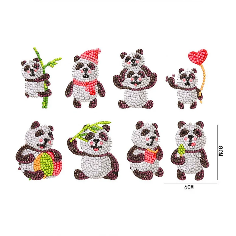 5D Diamond Painting Sticker Set Pandas