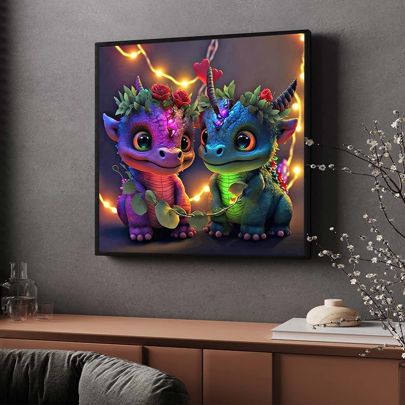 5D Diamond Painting – Dragon Love