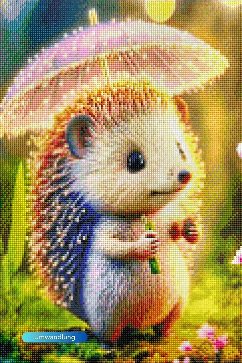 Diamond Painting - Igelchen im Sonnenlicht