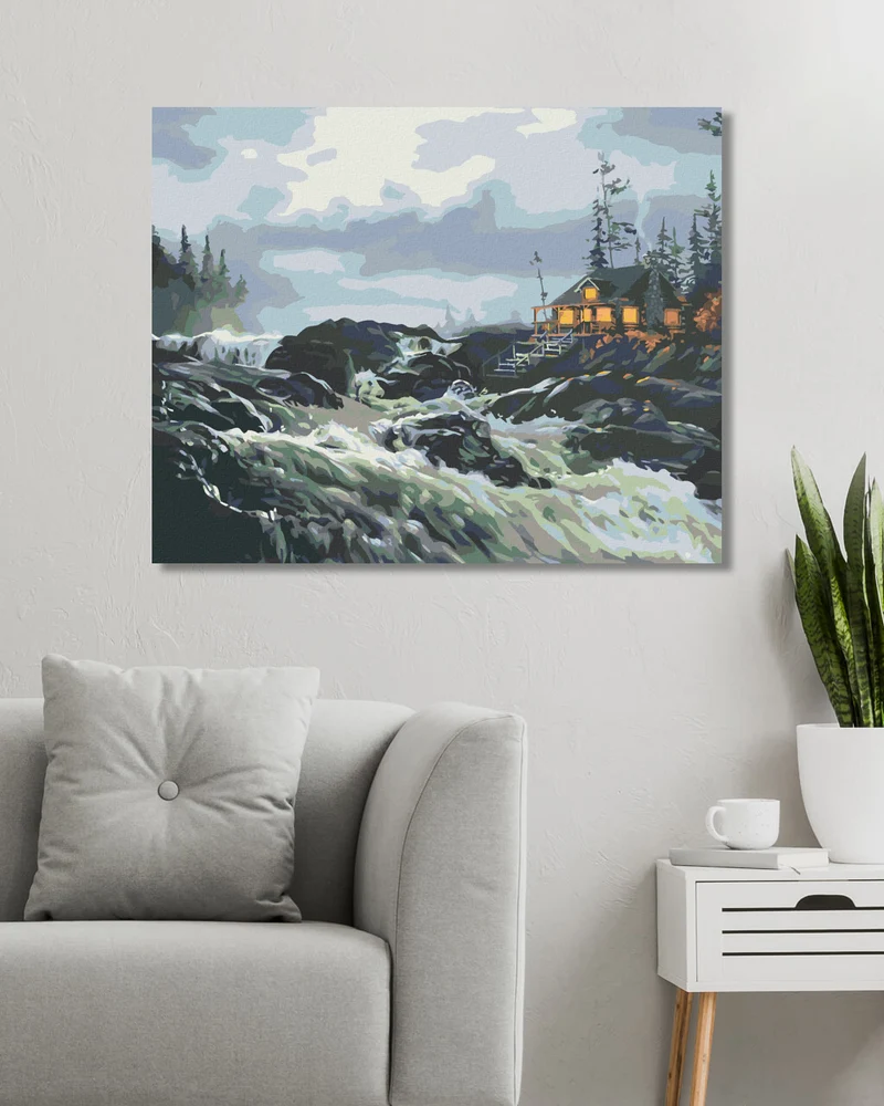 Diamond painting - HÜTTE AM FLOSS (D. RUSTY RUST)