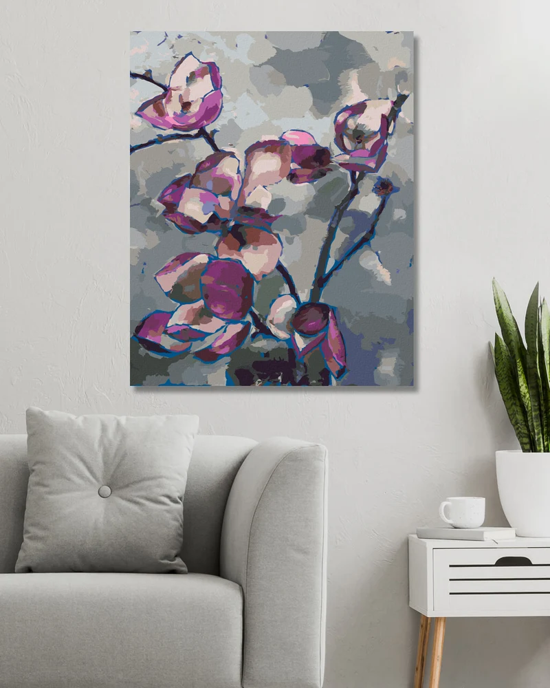Diamond painting - VIOLETTE MAGNOLIEN