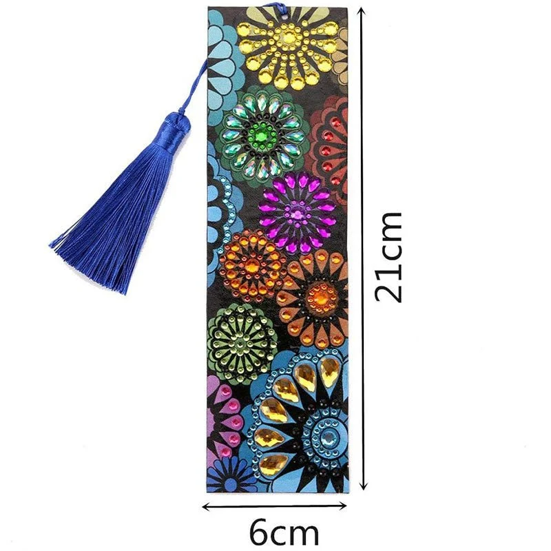 Diamond Painting Lesezeichen Mandala Blumen