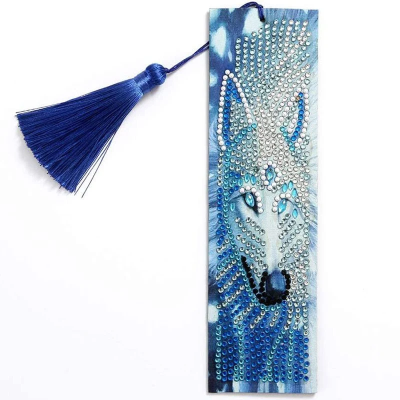 Diamond Painting Lesezeichen Wolf