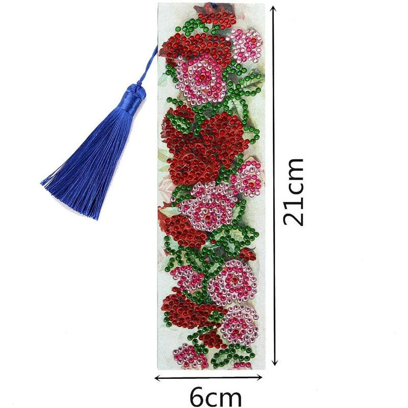 Diamond Painting Lesezeichen Rosen