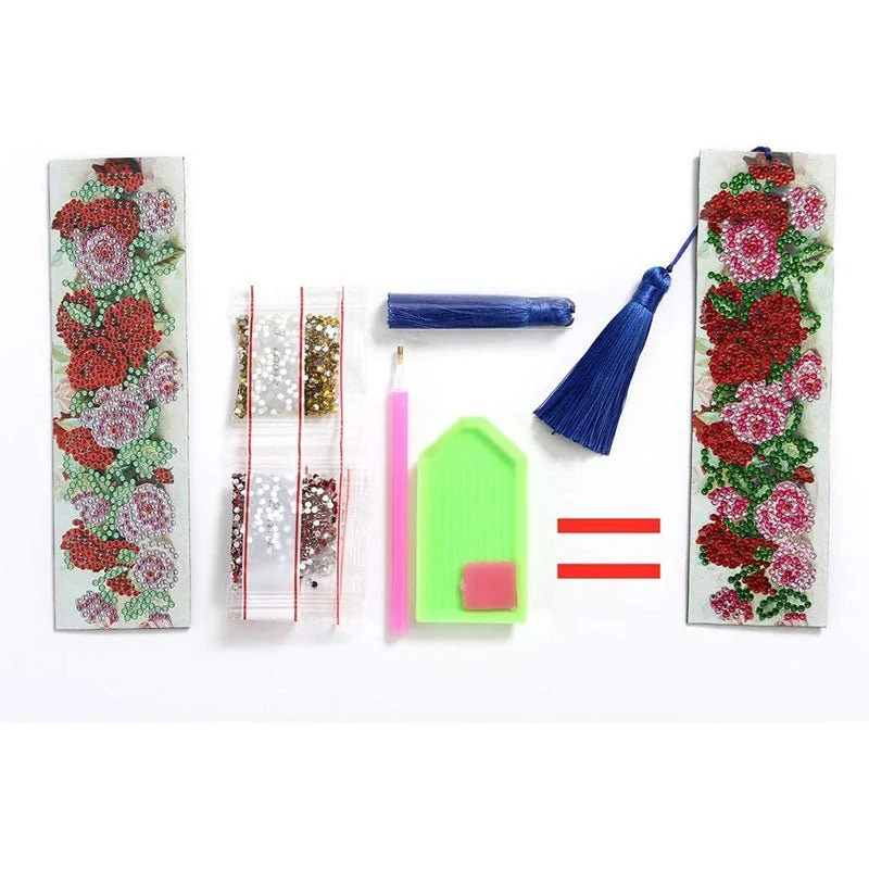 Diamond Painting Lesezeichen Rosen