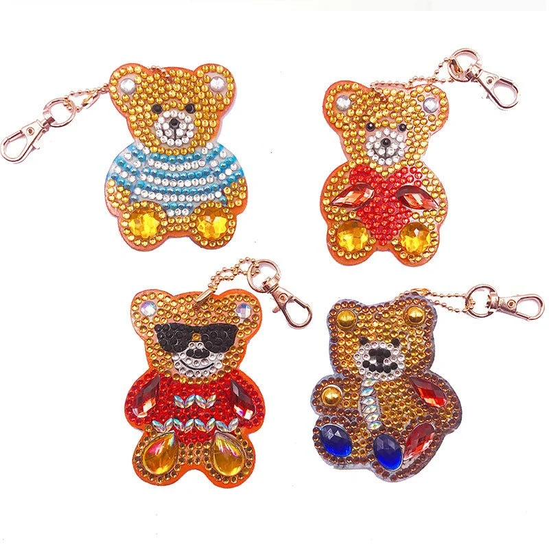 5D Diamond Painting Anhänger Bären 4st Set