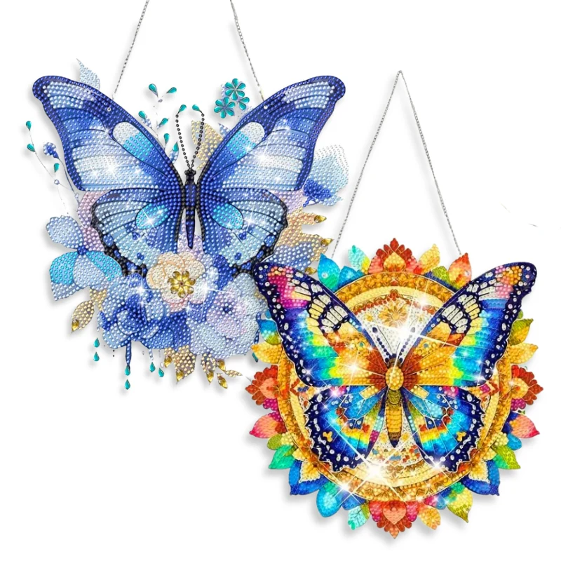 Diamond Painting XXL Aufhänger - Colorful Butterflies