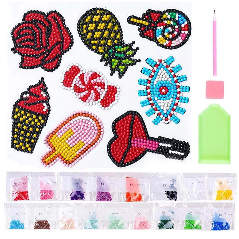 5D Diamond Painting Sticker Set Red