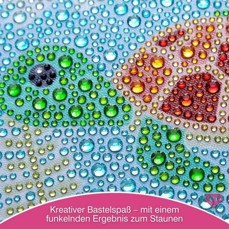 5D Diamond Painting Korallia die Meerschildkröte mit Strasssteinchen