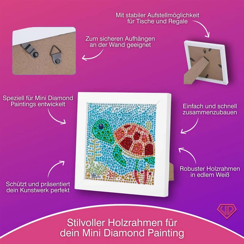 5D Diamond Painting Korallia die Meerschildkröte mit Strasssteinchen