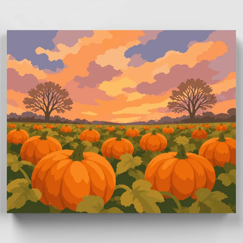 Autumn Pumpkin Patch - Paint by Numbers Kit