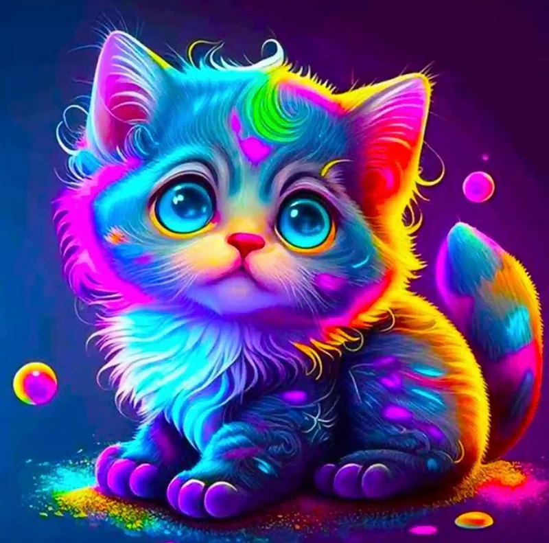 Diamond Painting Kids - Rainbow Kitty