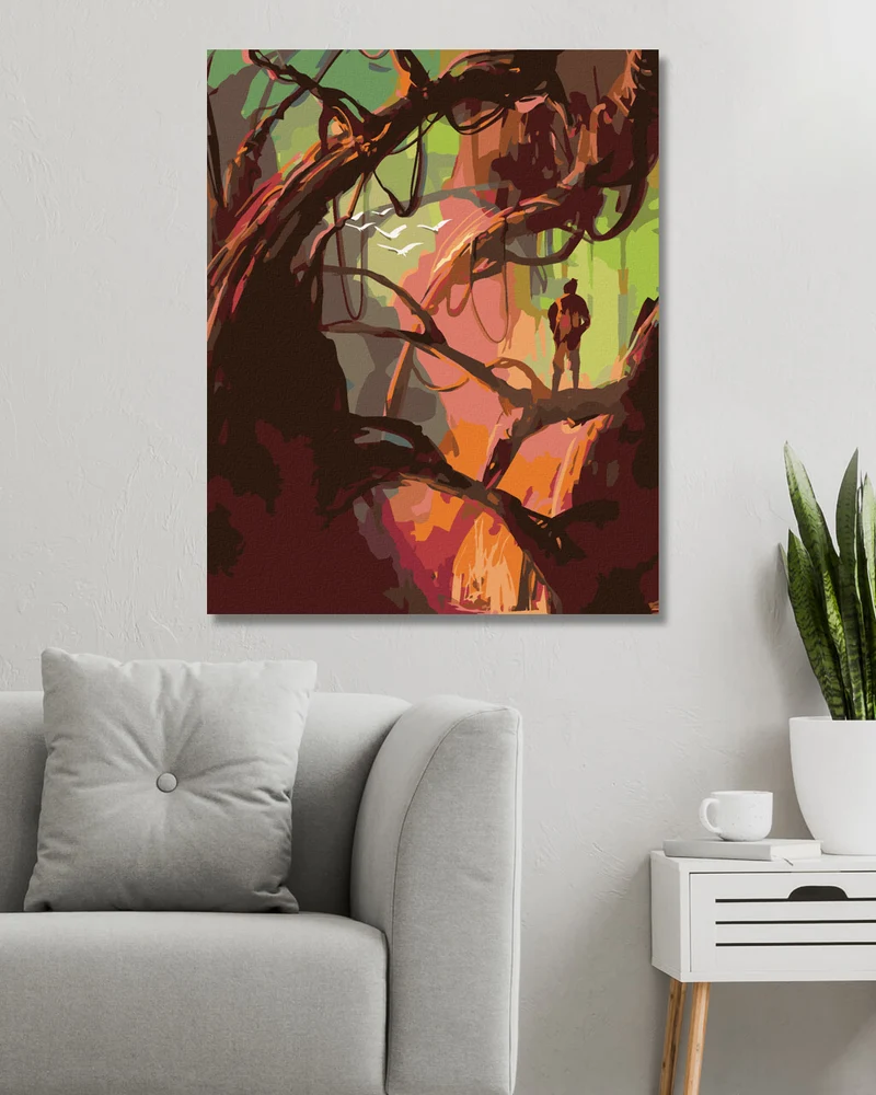 Diamond painting - FANTASIEBÄUME IM WALD