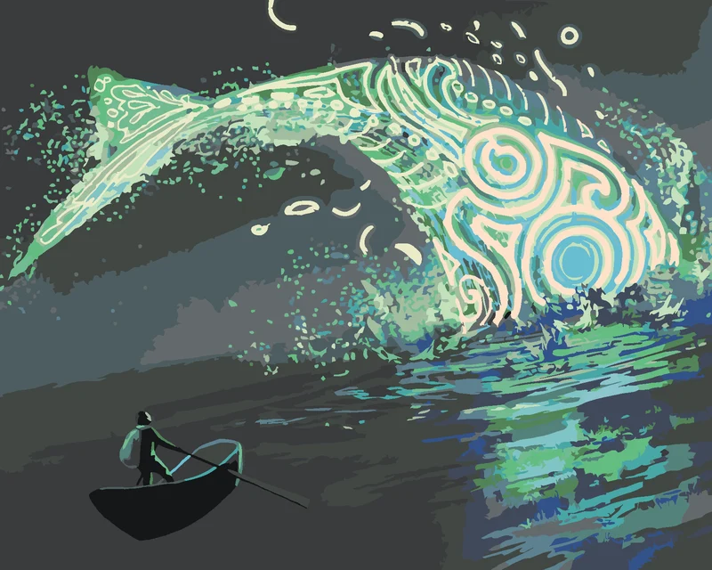 Diamond painting - FANTASY GRÜNWALFISCH