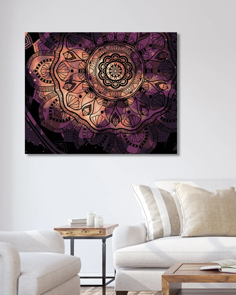Diamond painting - LILA WELTRAUM-MANDALA
