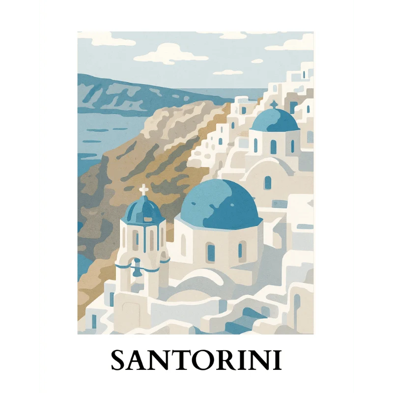 Reiseposter - Santorin