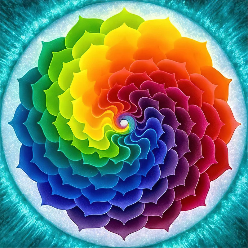 5D Diamond Painting – Regenbogen Mandala