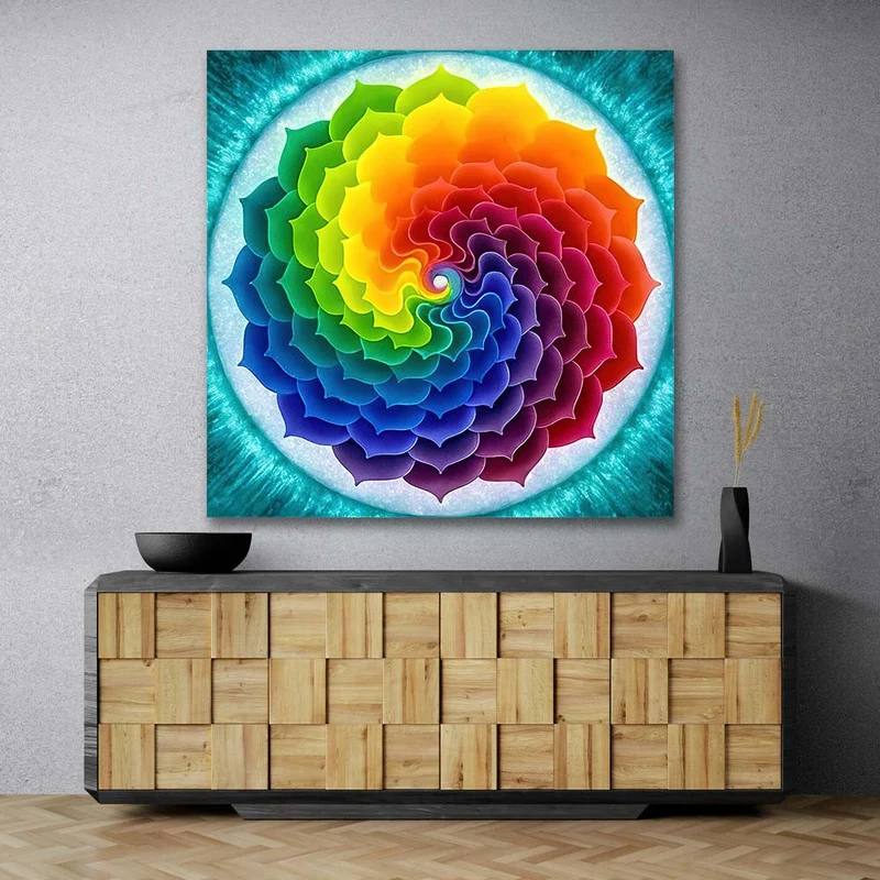 5D Diamond Painting – Regenbogen Mandala
