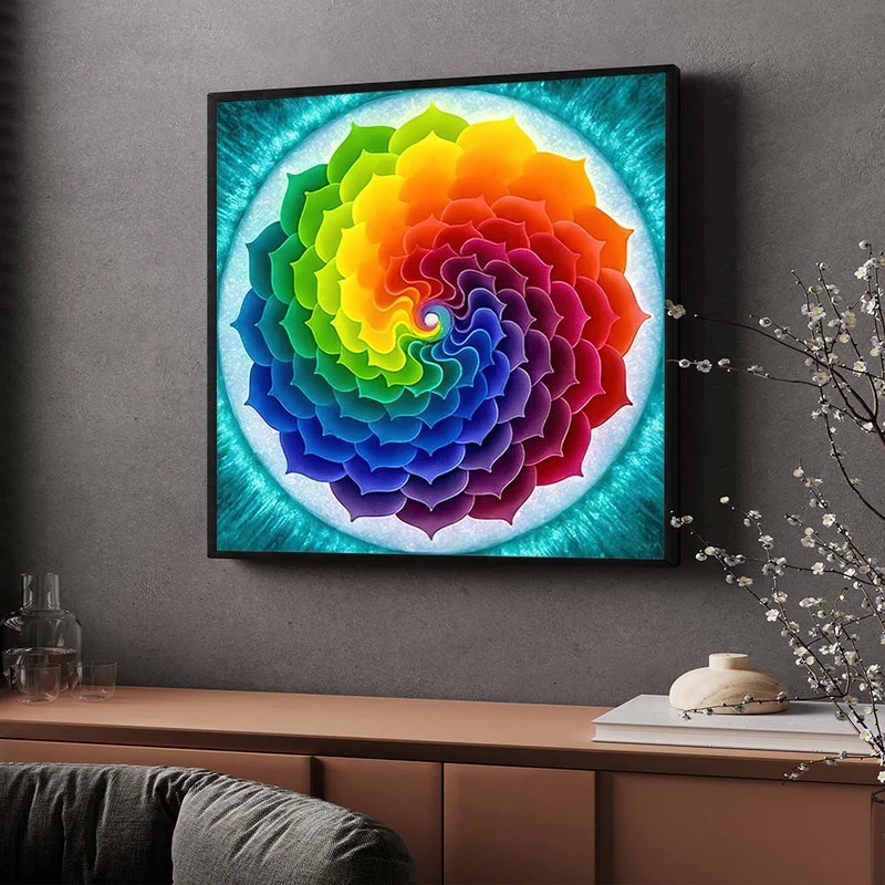 5D Diamond Painting – Regenbogen Mandala