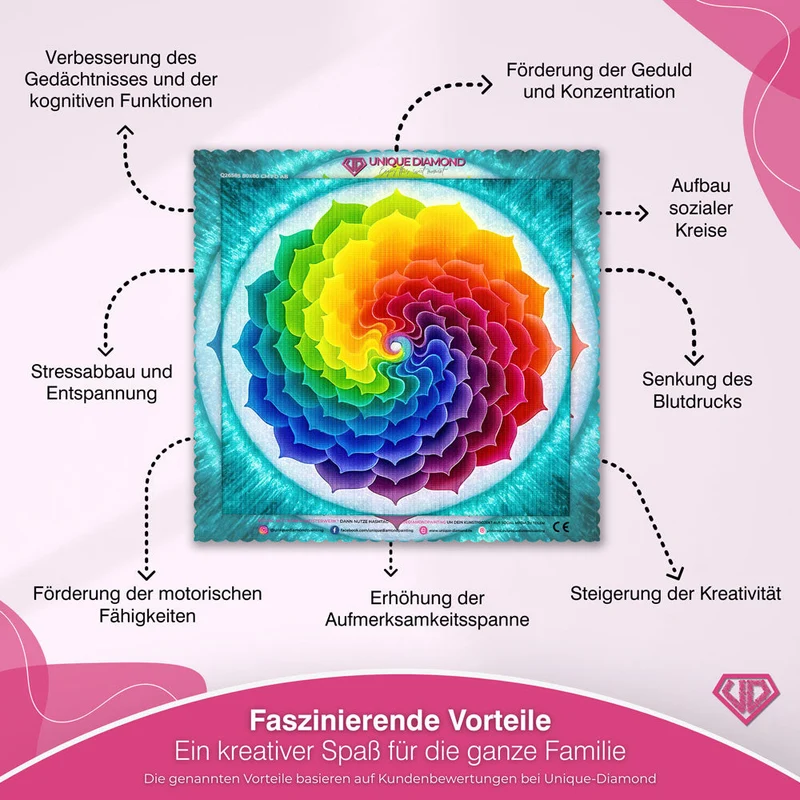 5D Diamond Painting – Regenbogen Mandala