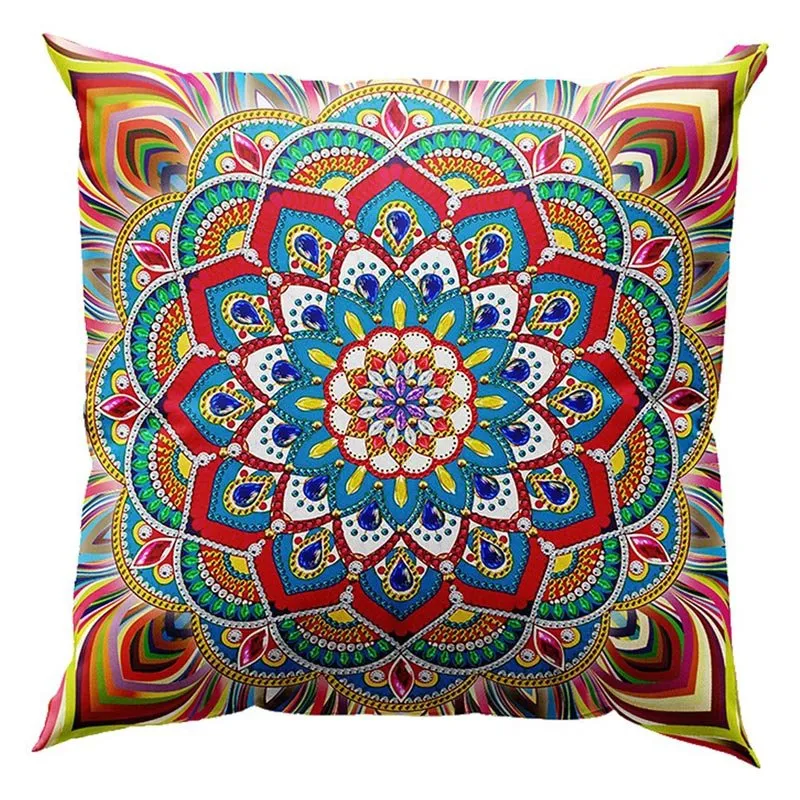 5D Diamond Painting Kissenbezug 30x30cm Mandala