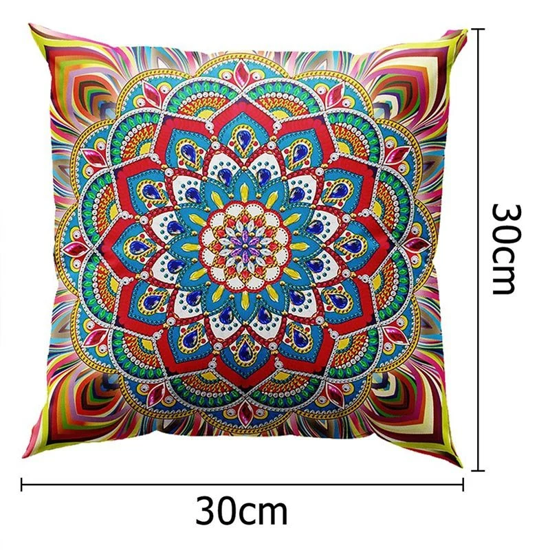 5D Diamond Painting Kissenbezug 30x30cm Mandala