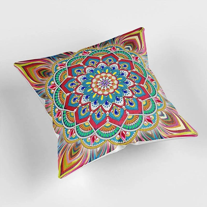 5D Diamond Painting Kissenbezug 30x30cm Mandala