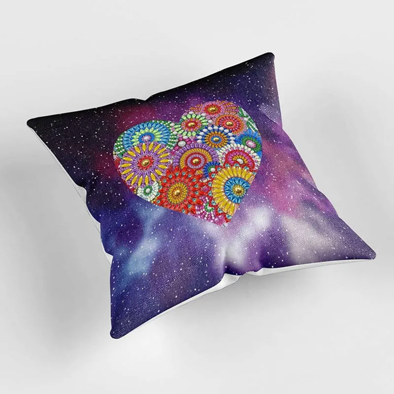 5D Diamond Painting Kissenbezug 30x30cm Mandala Herz