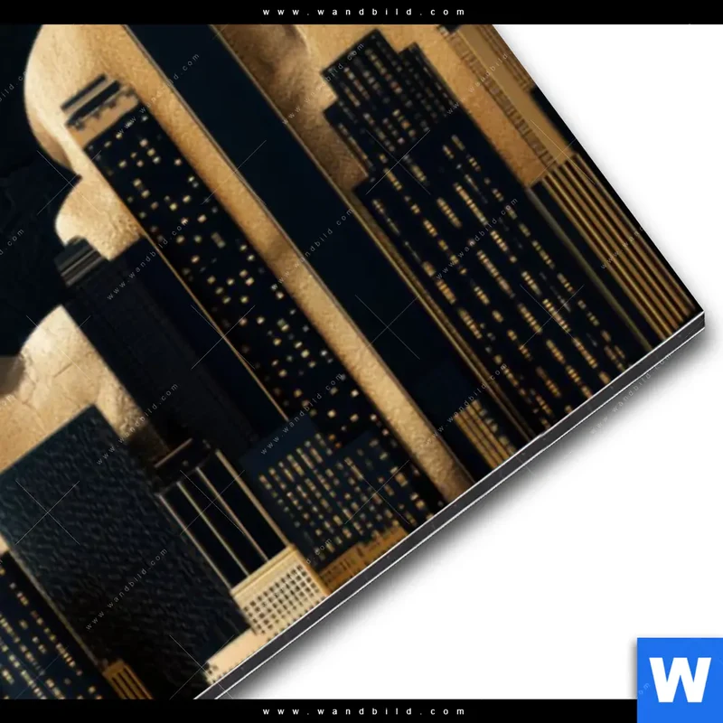 Alu-Dibond Bild | Golden City Dreams | Panorama
